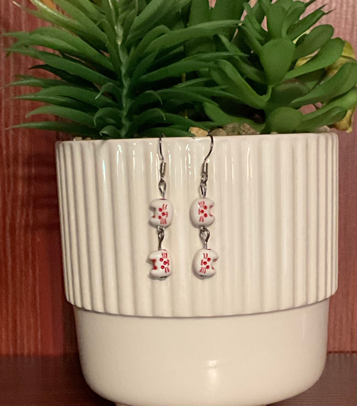 Cat Bead Earrings