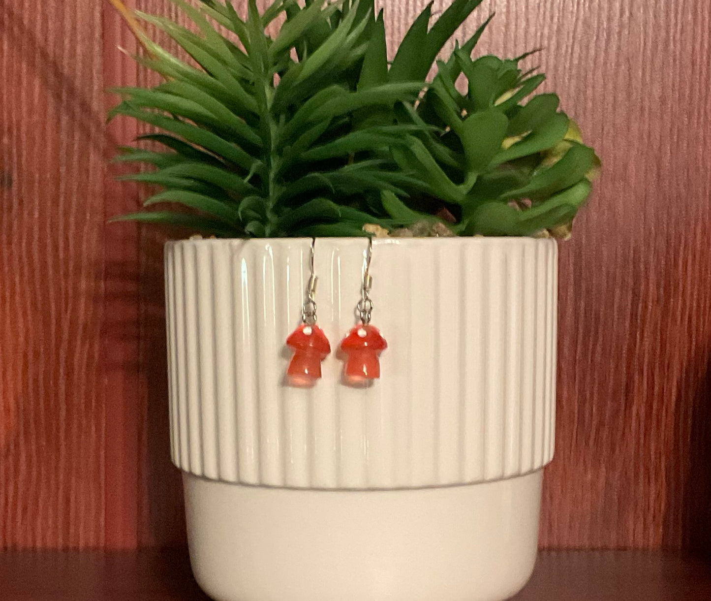 Glow In the Dark Mushroom Earrings