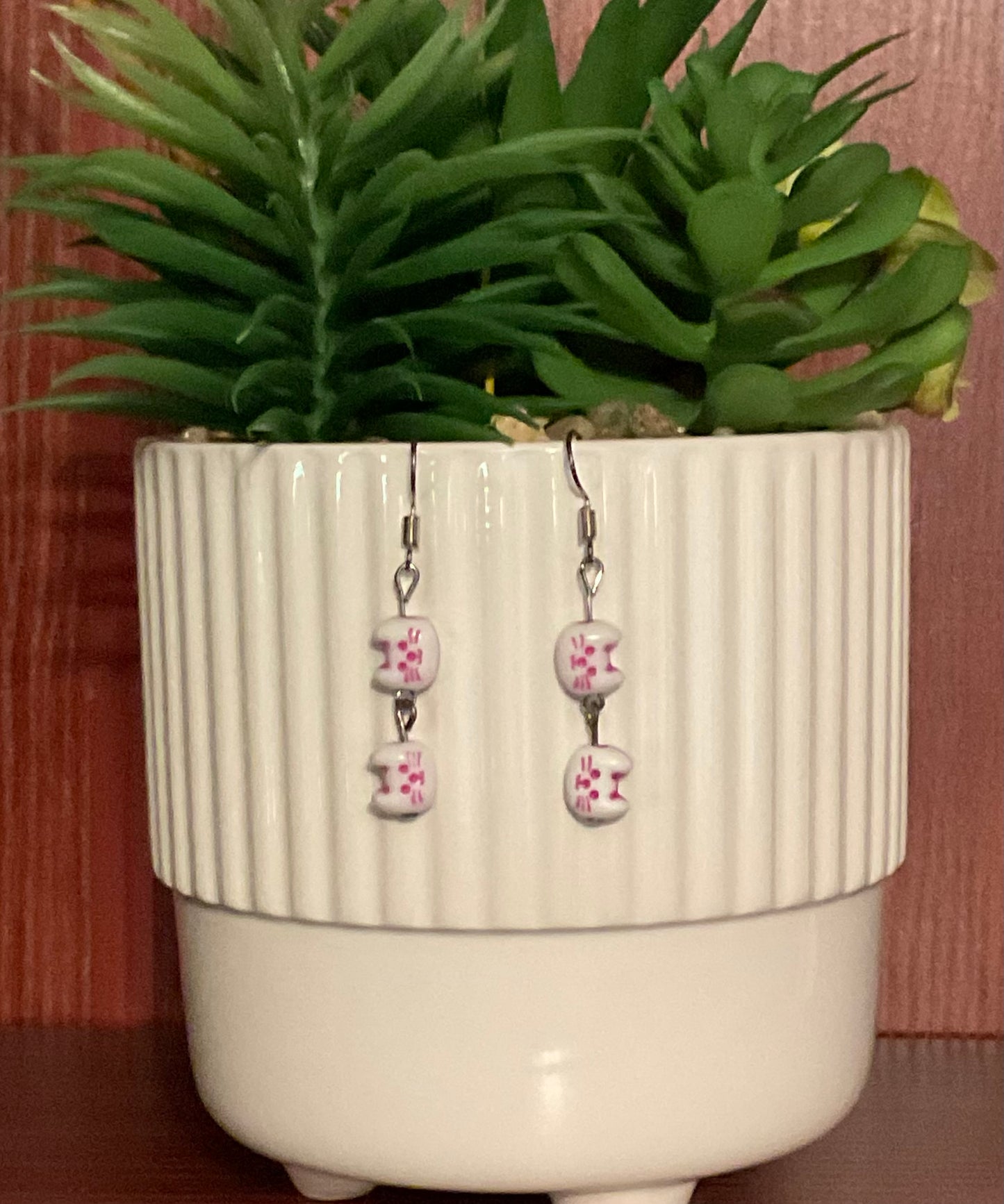 Cat Bead Earrings