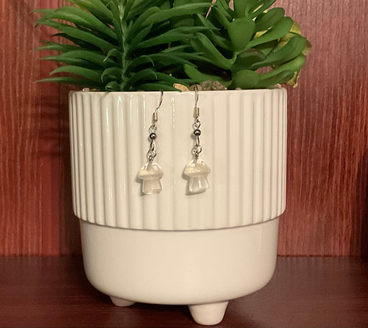 Glow In the Dark Mushroom Earrings