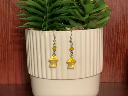Glow In the Dark Mushroom Earrings