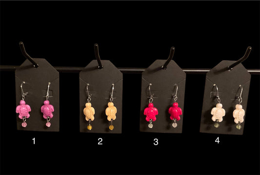 Turtle Lever Back Earrings
