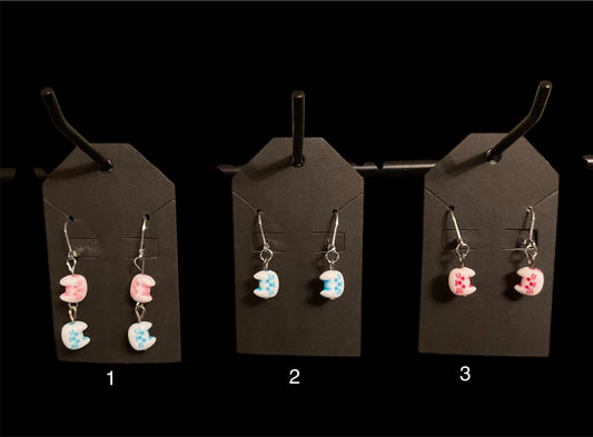 Cat Bead Lever Back Earrings