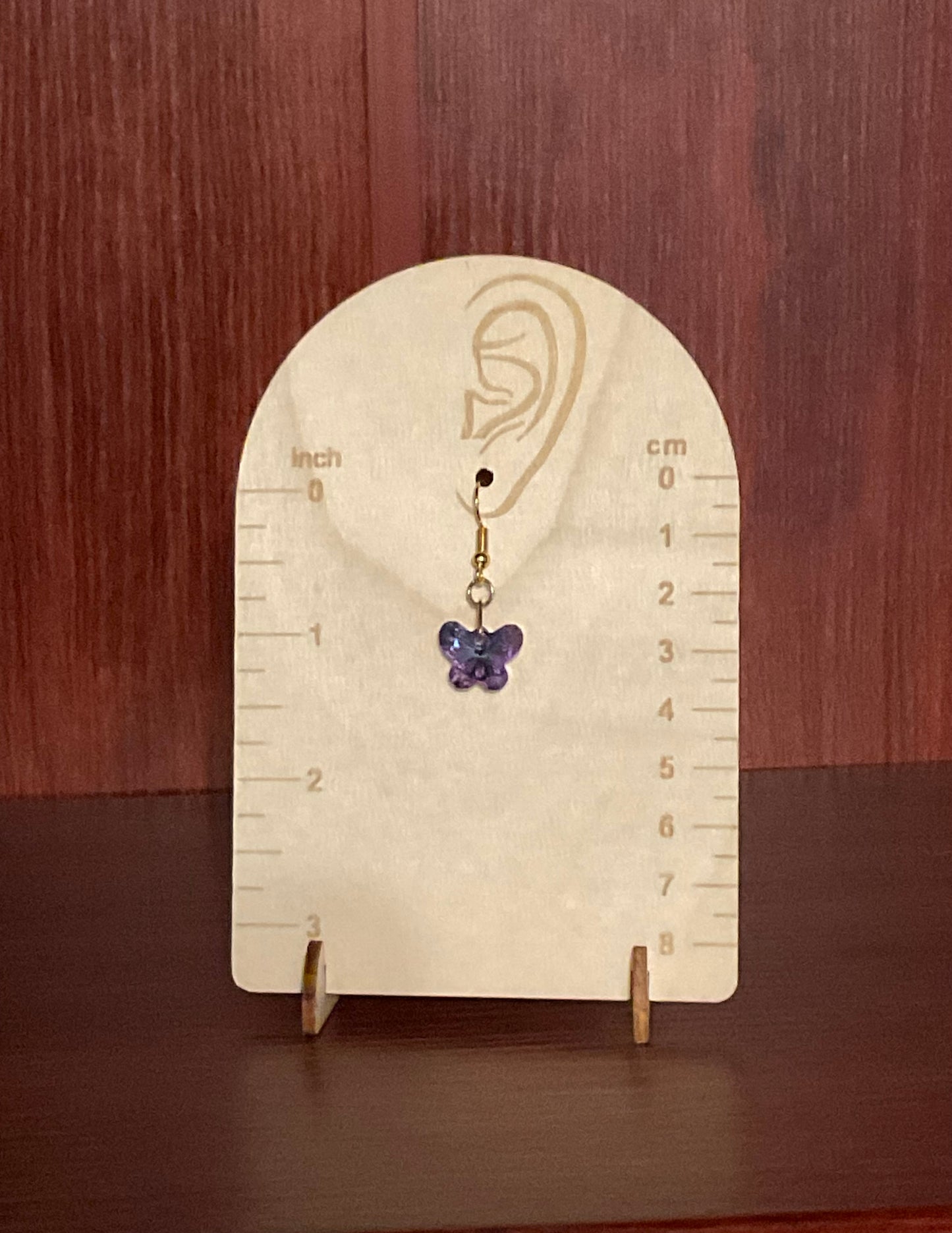 Purple Butterfly Earrings