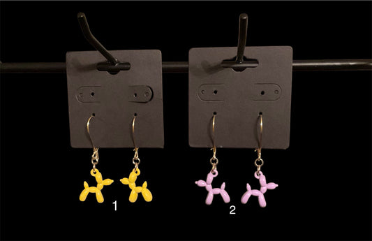 Balloon Dog Kidney Wire Earrings