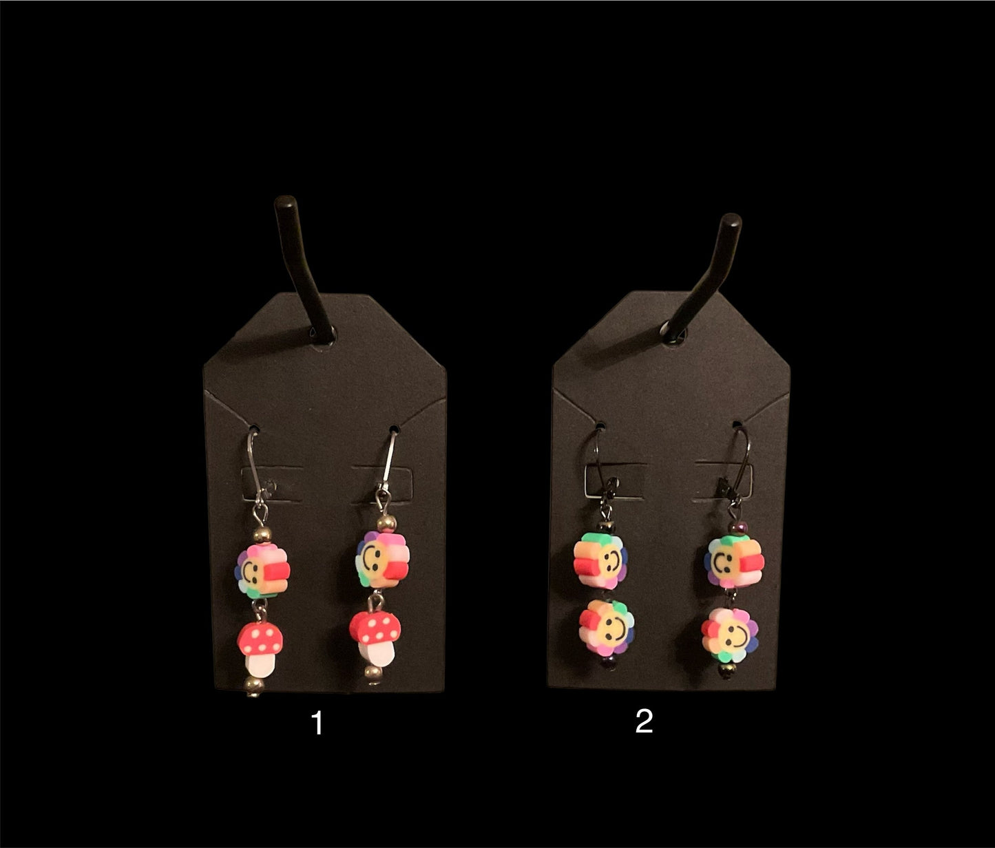 Rainbow Flower Lever Back Earrings
