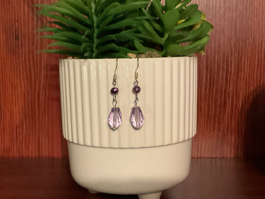 Purple Dangle Earrings