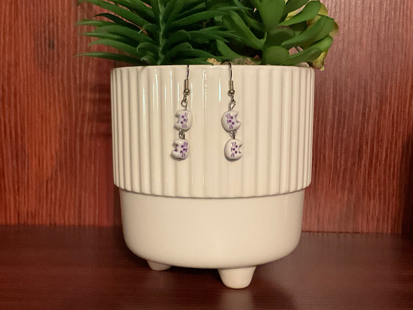 Cat Bead Earrings